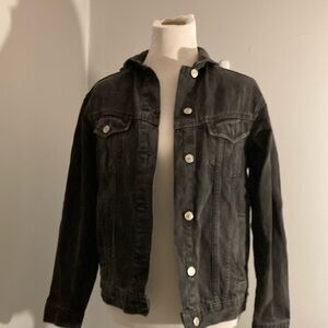 Topshop Black Jean Jacket Classic Denim Style